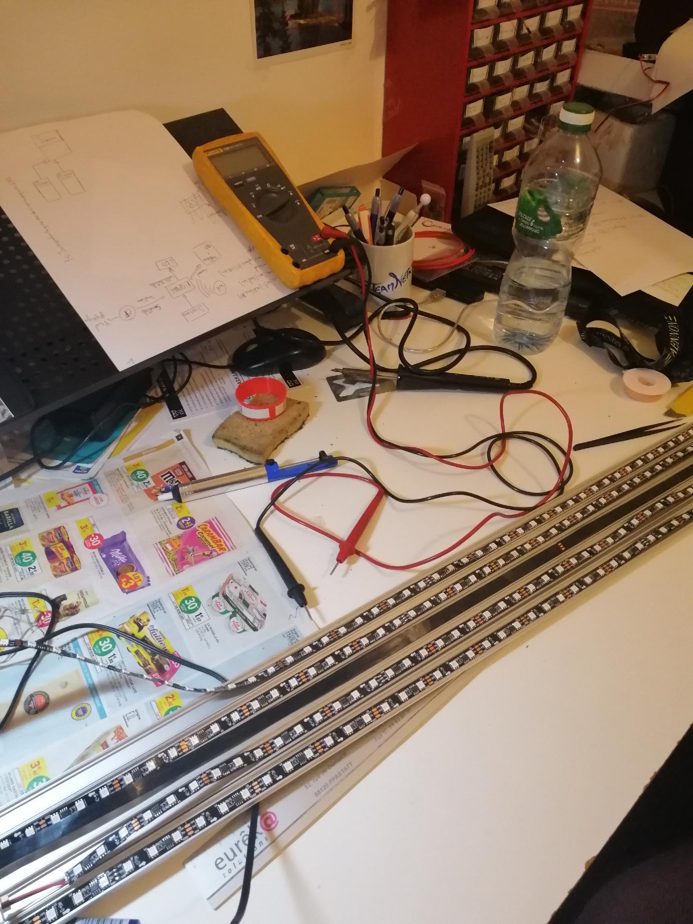 Assembly of led inside profile